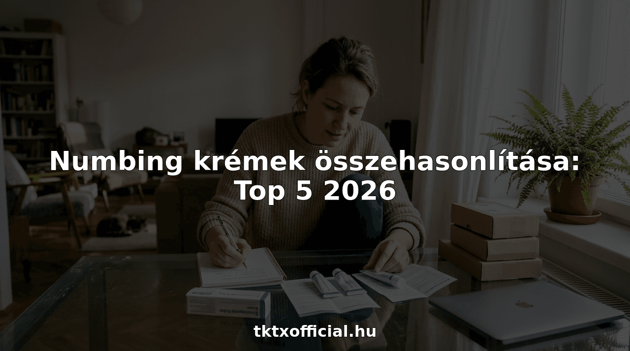 Numbing krémek összehasonlítása: Top 5 2026