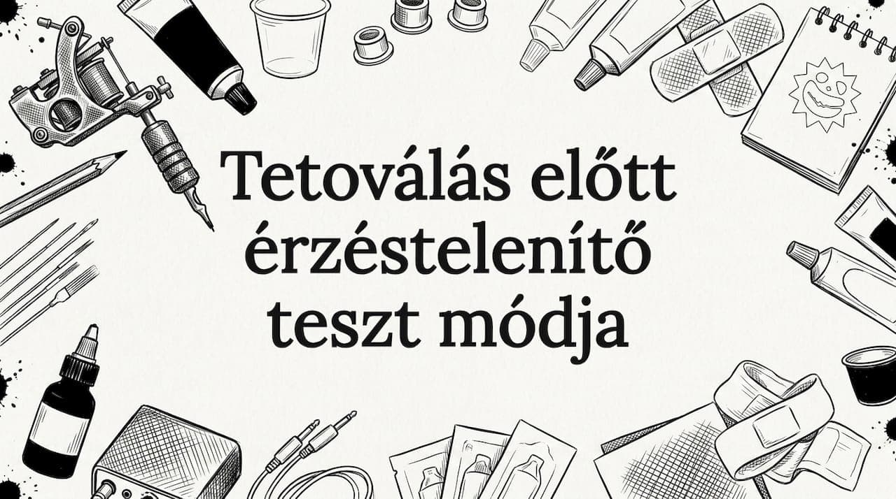 Tetoválás előtt érzéstelenítő teszt módja
