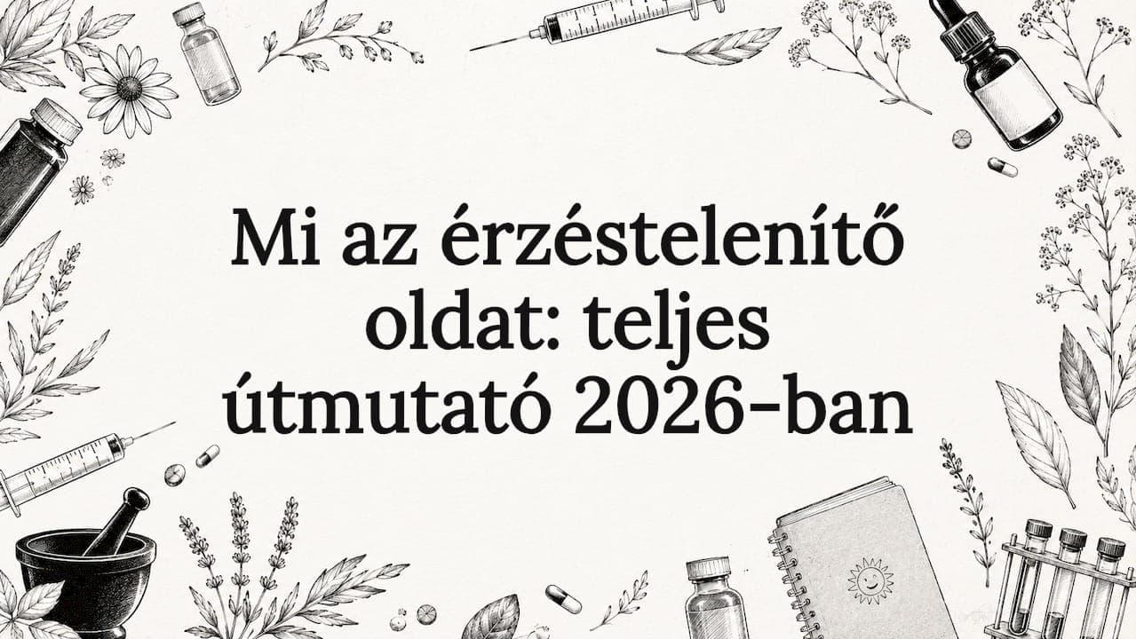 Mi az érzéstelenítő oldat: teljes útmutató 2026-ban