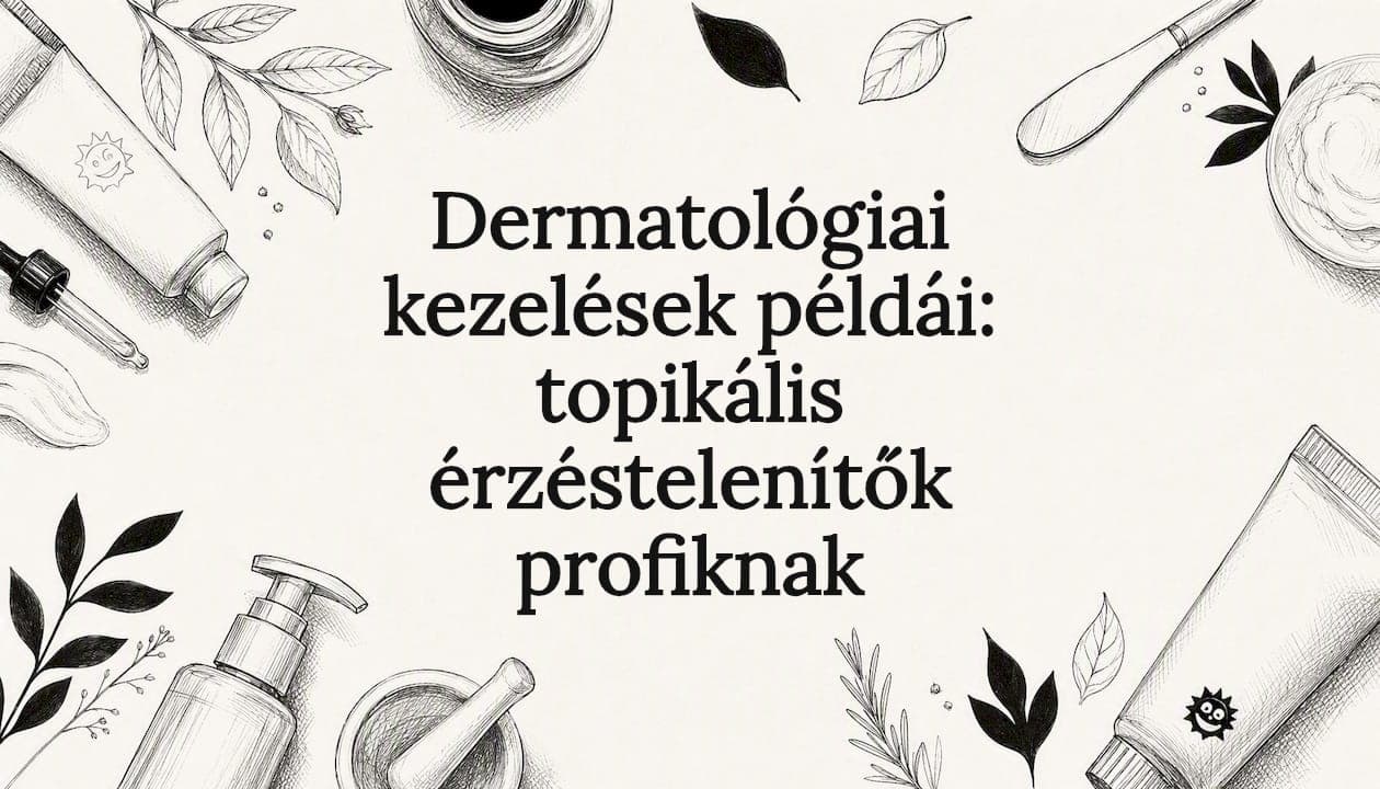 Dermatológiai kezelések példái: topikális érzéstelenítők profiknak