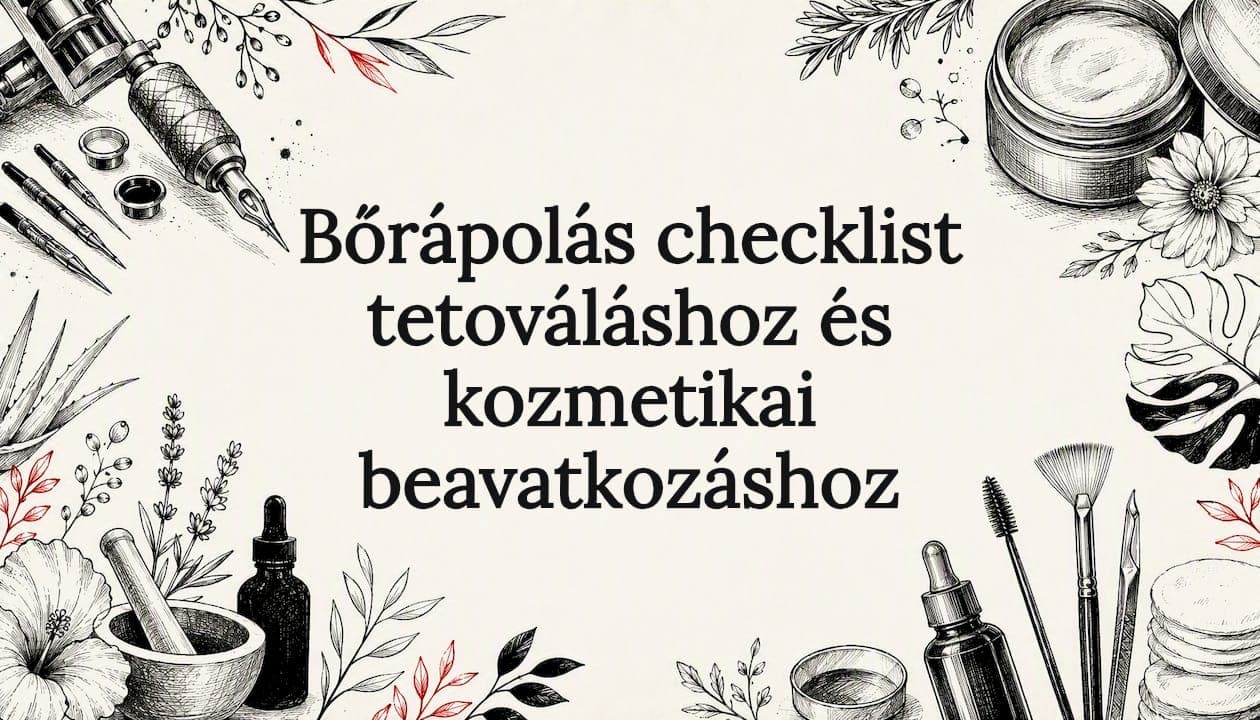 Bőrápolás checklist tetováláshoz és kozmetikai beavatkozáshoz