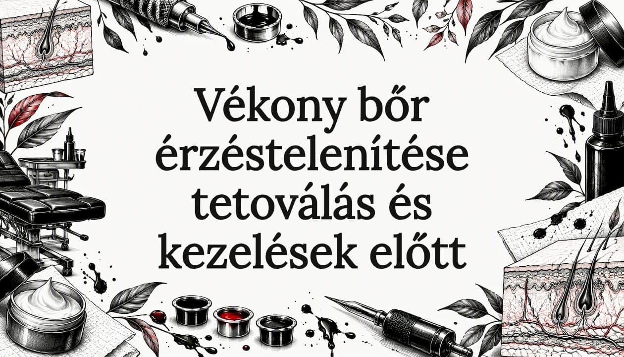 Vékony bőr érzéstelenítése tetoválás és kezelések előtt